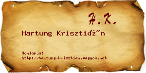 Hartung Krisztián névjegykártya