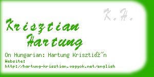 krisztian hartung business card